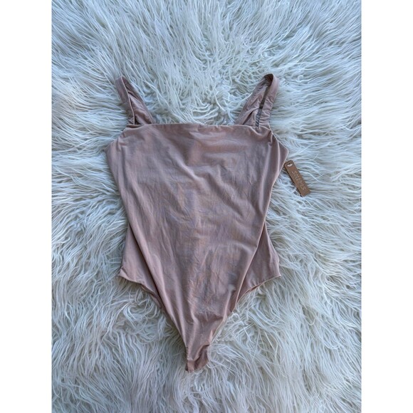 Skims Fits Everybody Square Neck Bodysuit Mica Size Medium - Picture 1 of 9